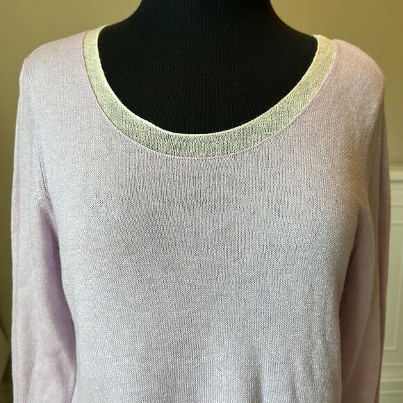 Eileen Fisher Double Layer Viscose Wool Web Hydra Scoop Neck Layered Top Size PM - Picture 4 of 14